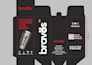 do modern box packaging design with dieline and 3d mockup